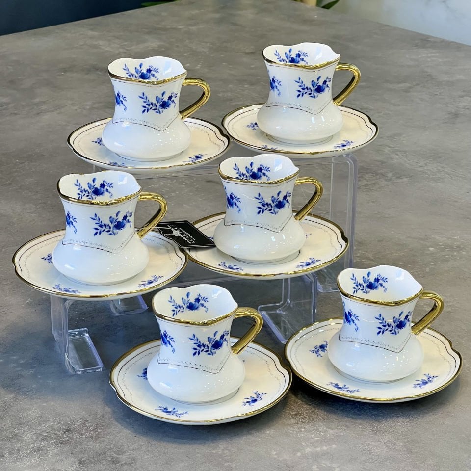 Lüx Porselen Jasmine 6 Lı Fincan Takımı