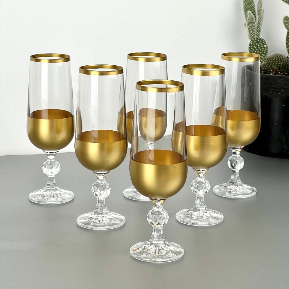 Lüx Bohemia Çekoslavak Kristal 6 Lı Bardak
