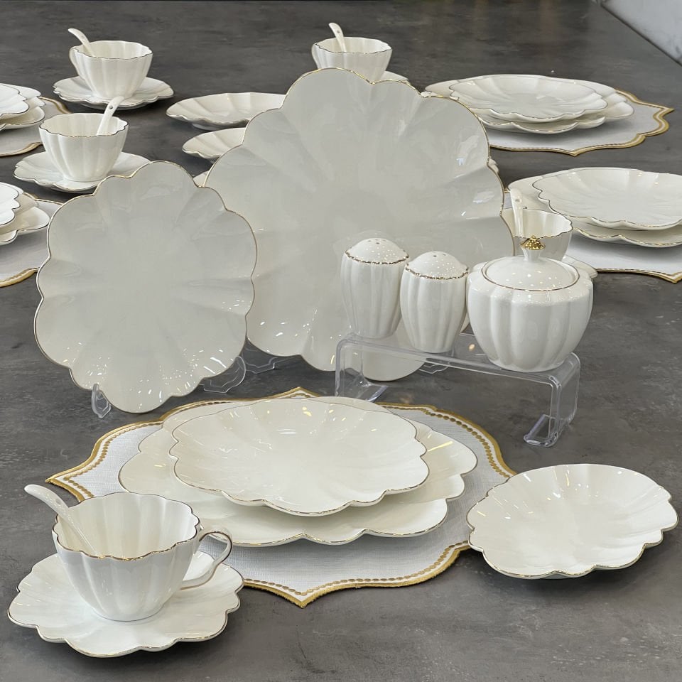 Daisy 38 Parça Bone China Porselen Kahvaltı Takımı