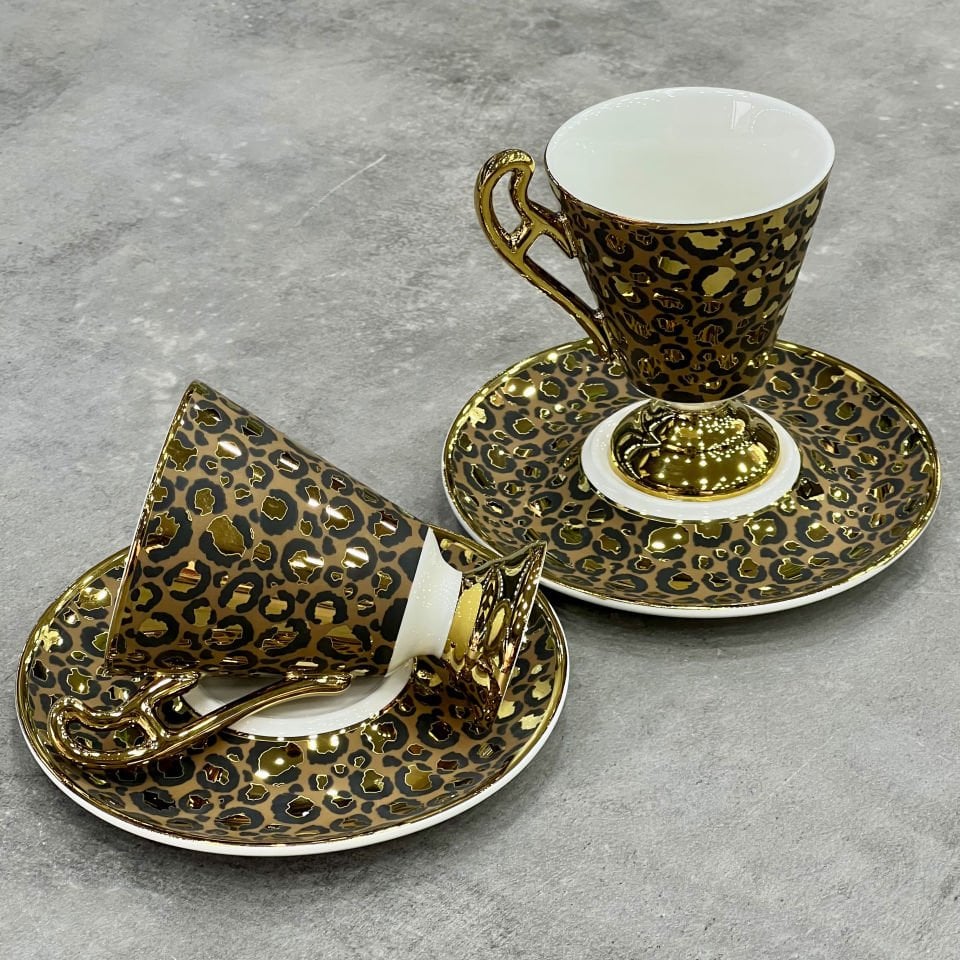 Taliana 2 Li Porselen Fincan Takımı Brown