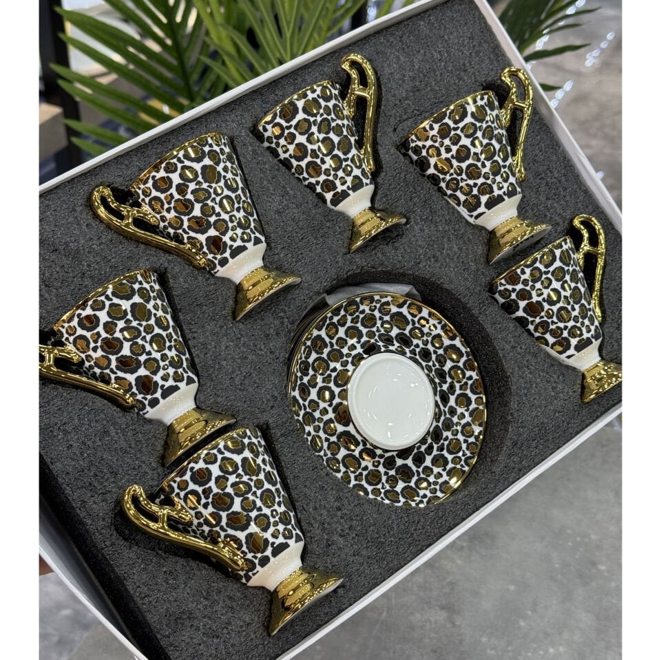 Taliana Beyaz Gold 6 Lı Porselen Fincan Takımı