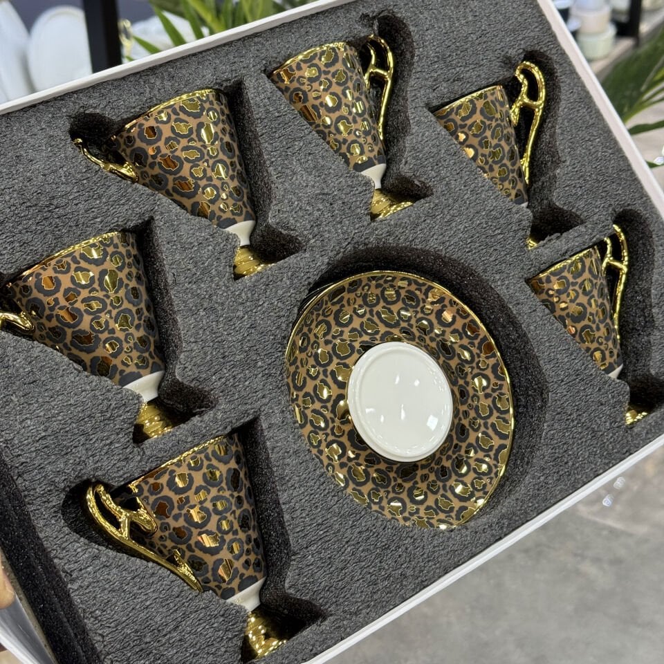 Taliana Gold Kahve 6 Lı Porselen Fincan Takımı