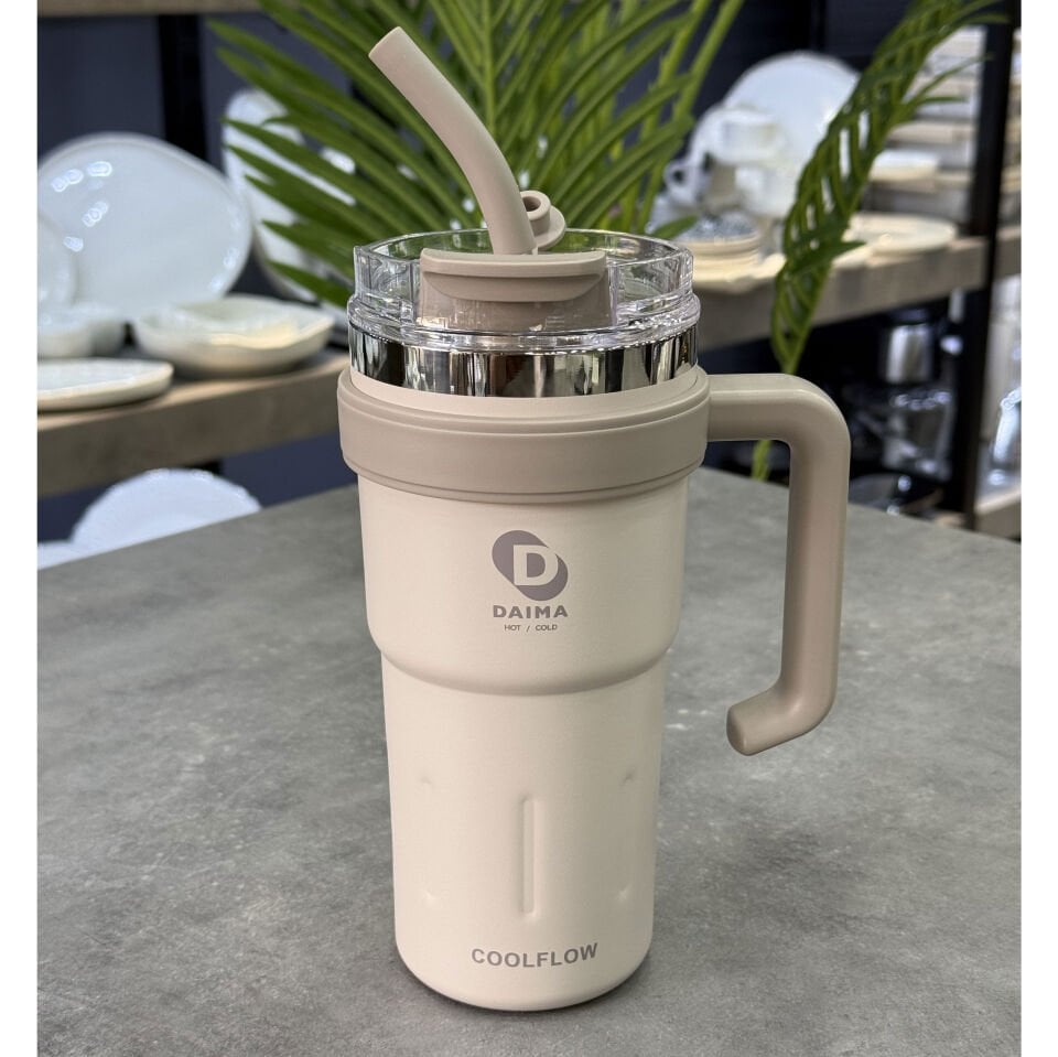 Daima Coolflow 780 Ml Pipetli Termos Krem