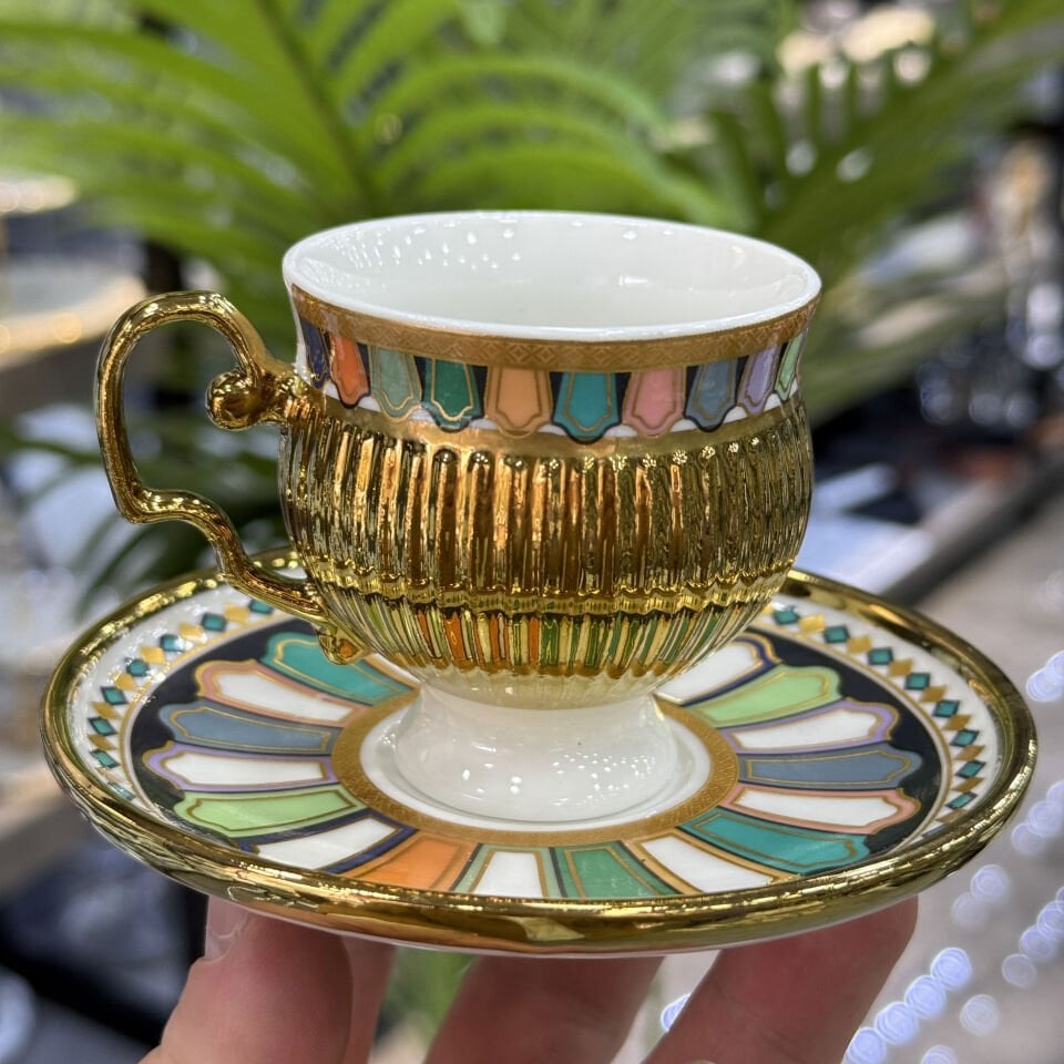 Pompei Lüx Porselen 6 Lı Fİncan Takımı Blue