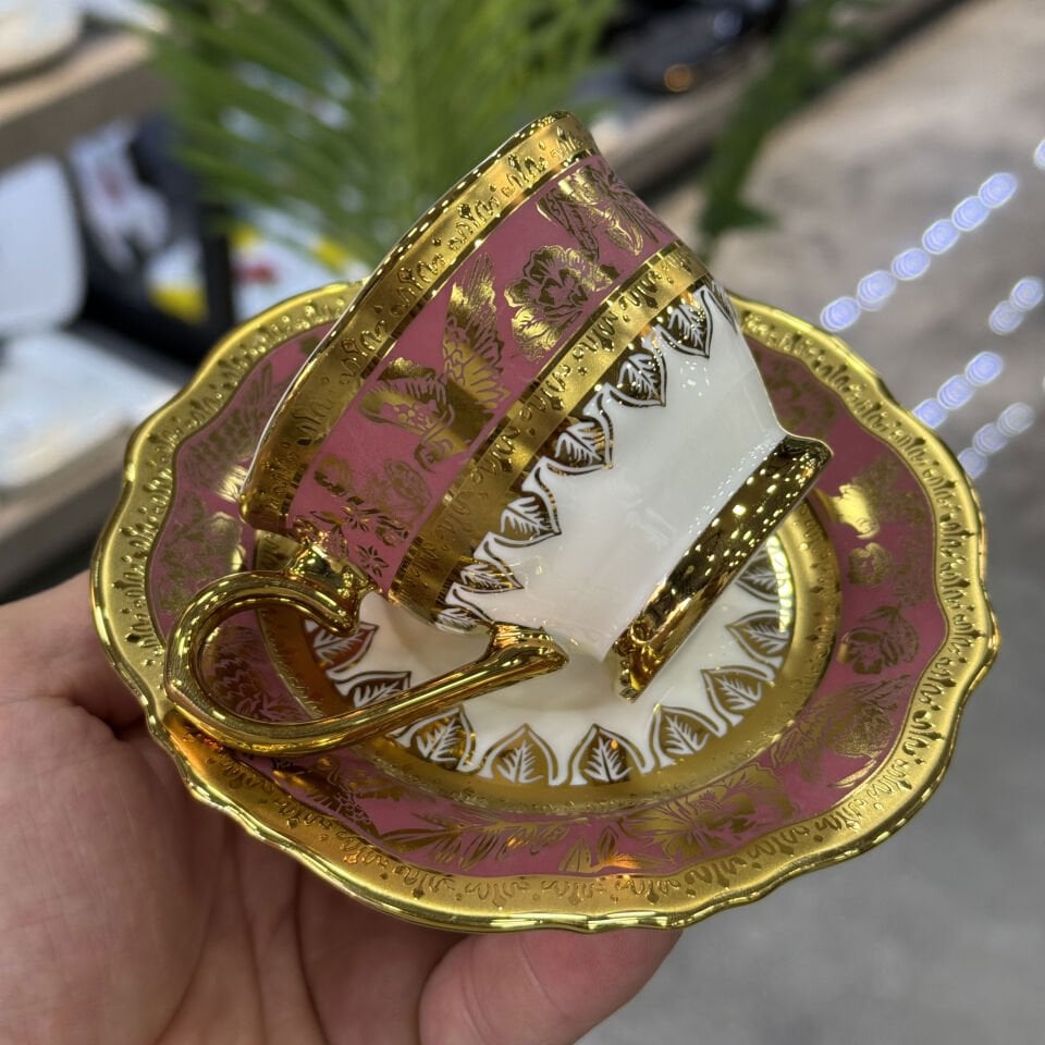 Lüx Porselen Harmonia 6 Lı Fincan Takımı Bordo