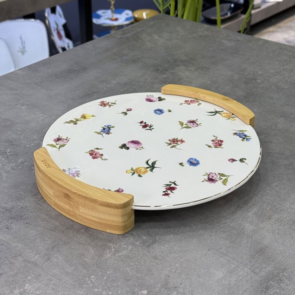 Leandra Lüx Porselen Bambulu Servis 27 Cm