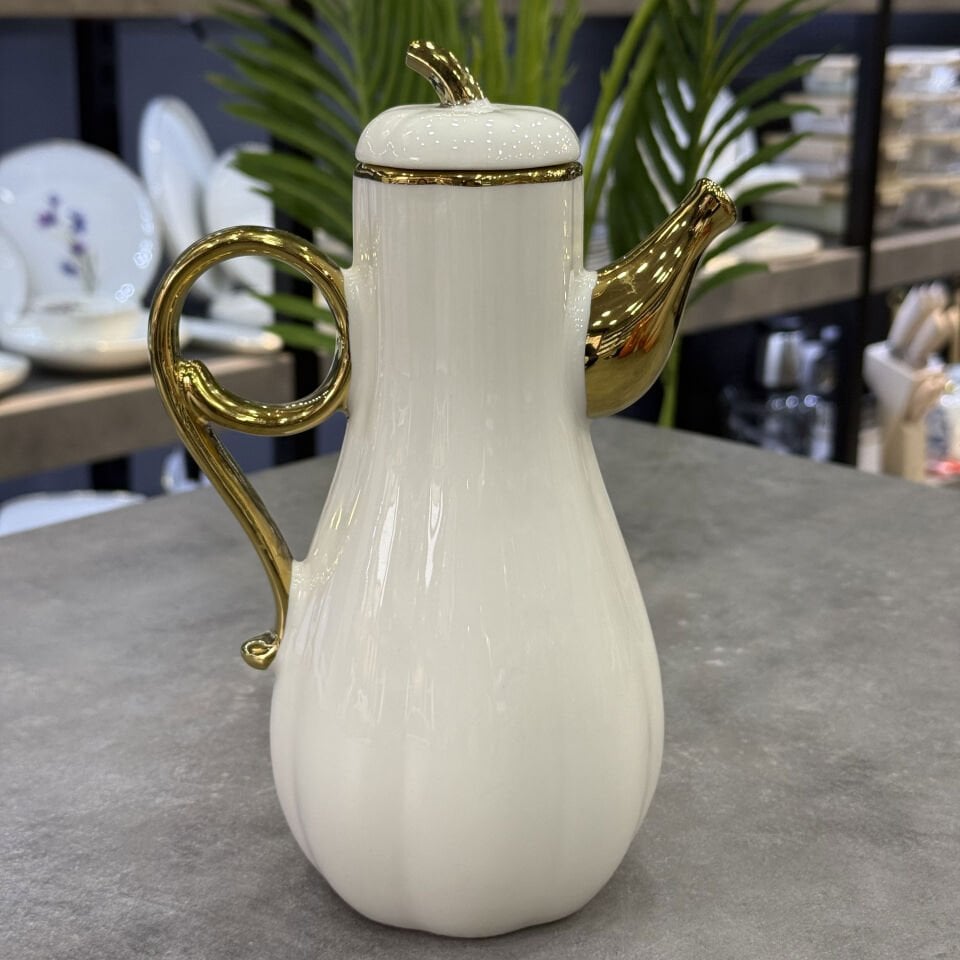 Lavin Porselen Lüx Kabak Yağlık 900 Ml Beyaz