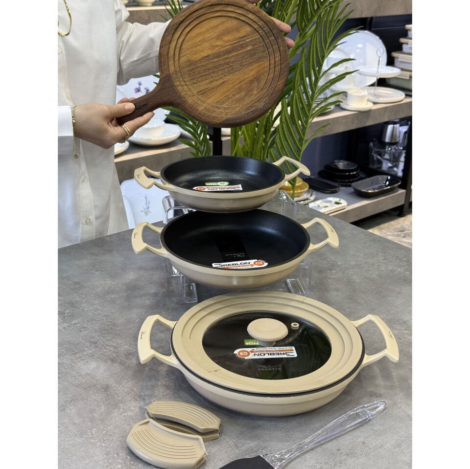 Try Cook 7 Parça Sahan Seti Bej