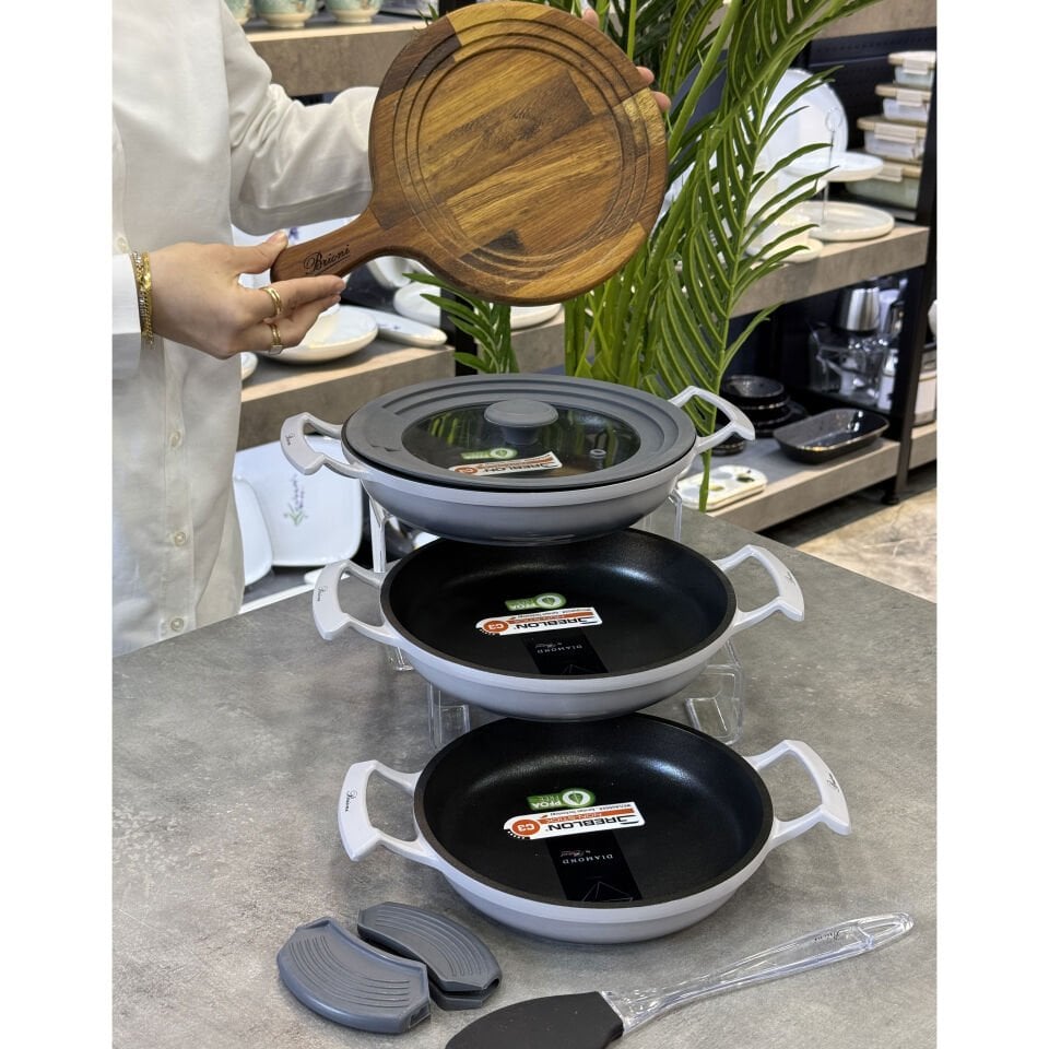 Try Cook 7 Parça Sahan Seti Gri