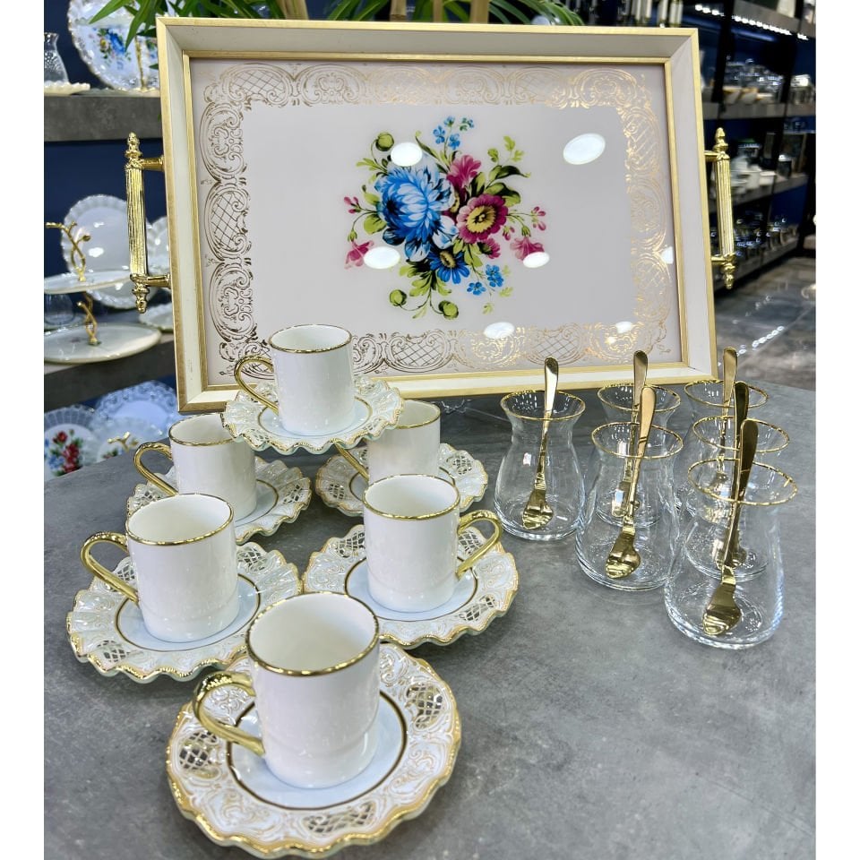 Tiette Lüx 25 Parça Çay & Türk Kahvesi Seti