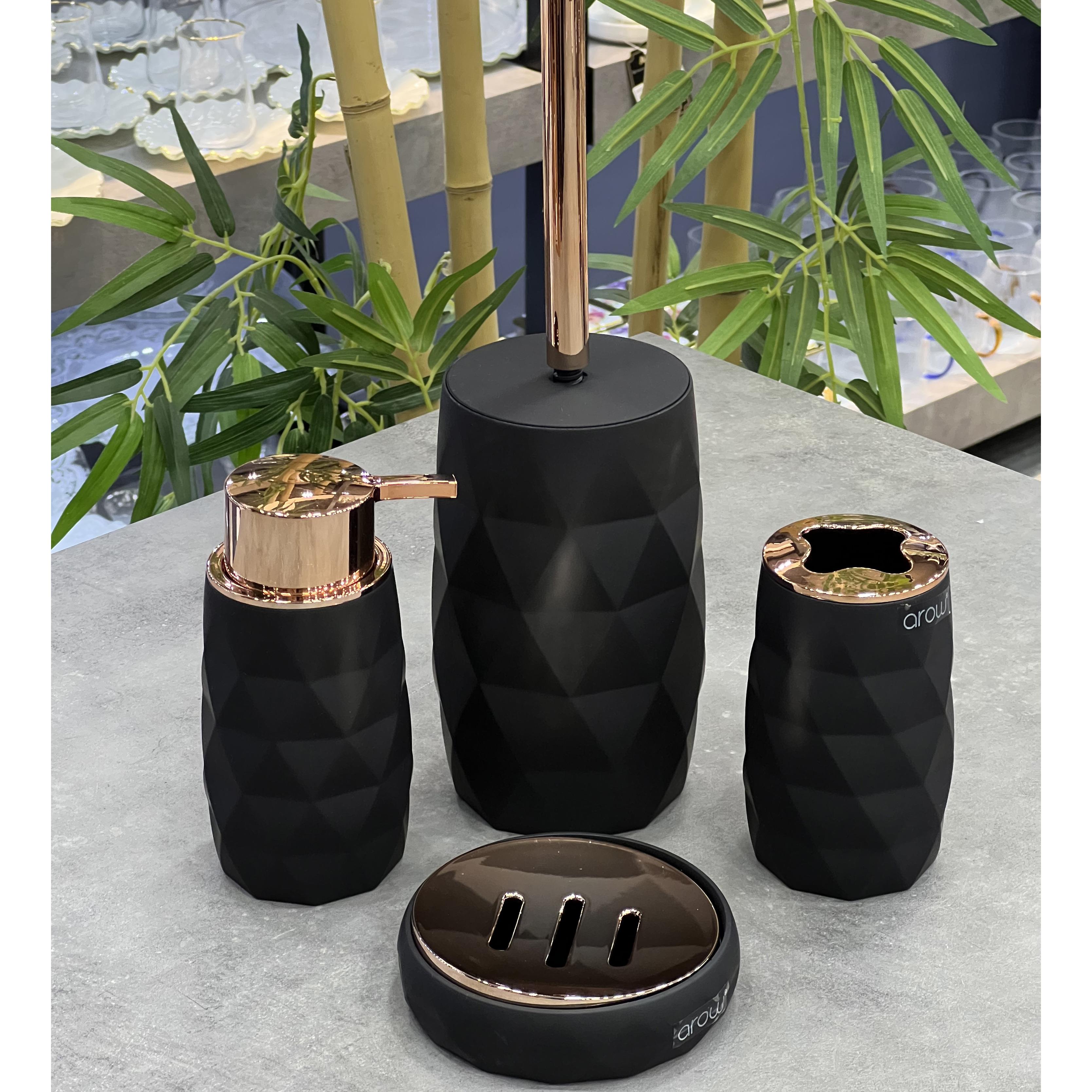 Seri Sonu 016 Lüx Akrilik 4 Lü Banyo Seti