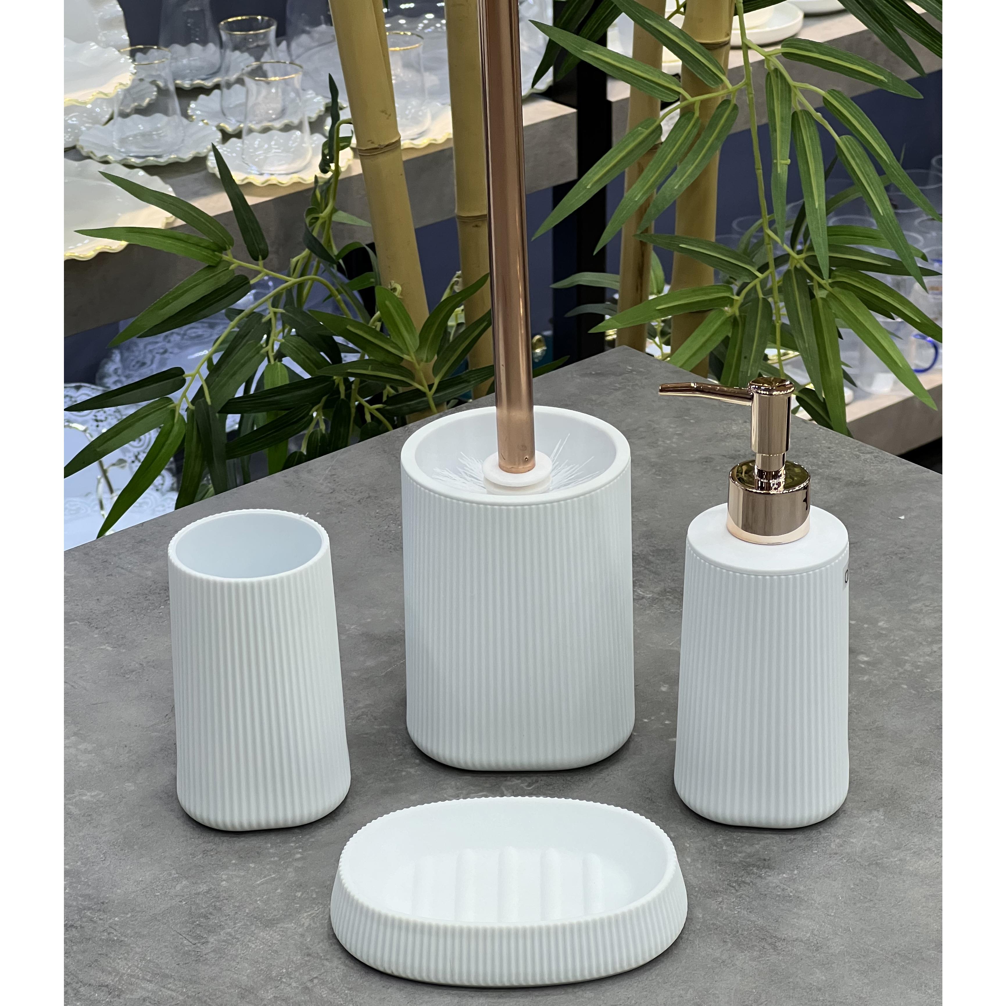 Seri Sonu 017 Lüx Akrilik 4 Lü Banyo Seti