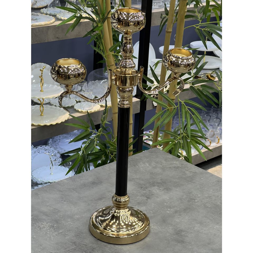 Seri Sonu 059 3 Lü Büyük Defolu Şamdan 57 Cm