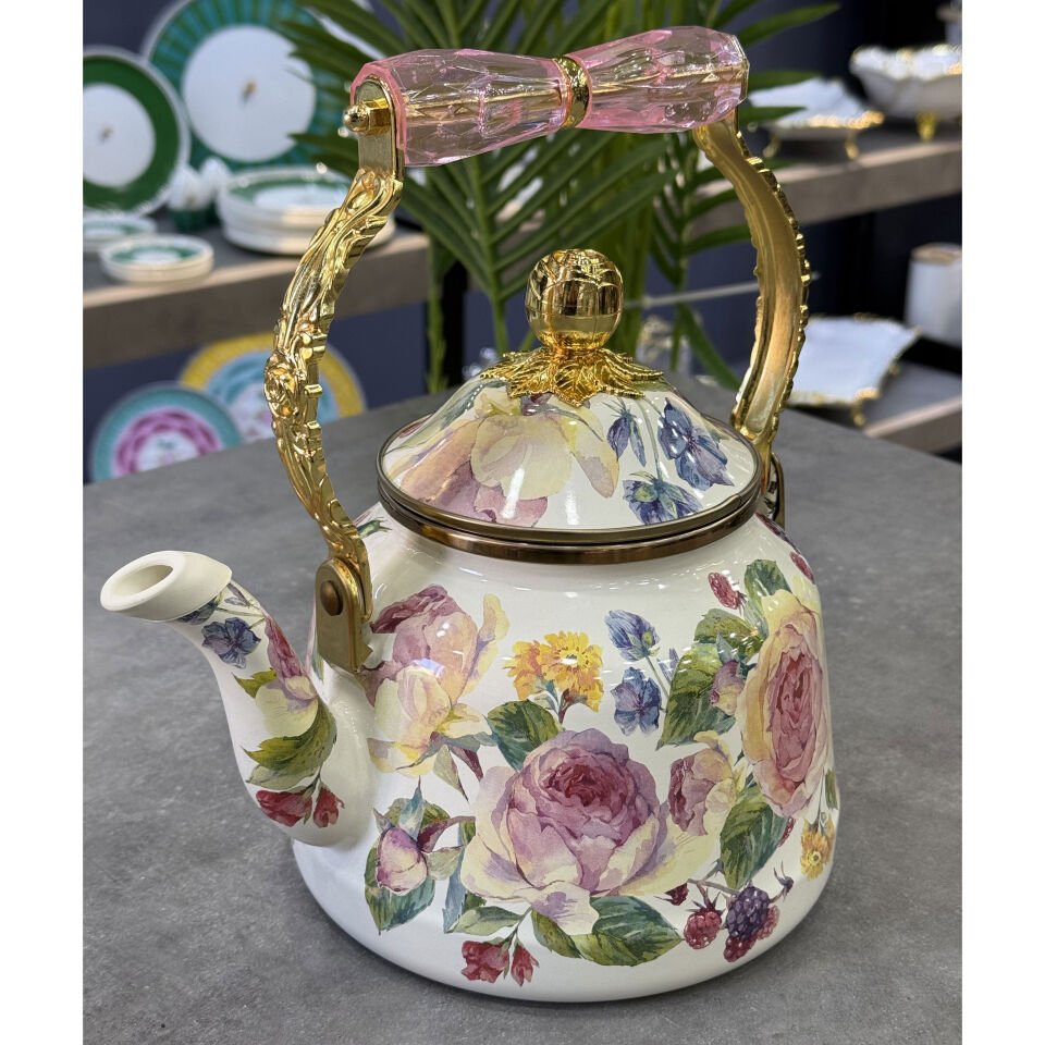 Rose Deluxe Emaye Demlik 2,5 Litre