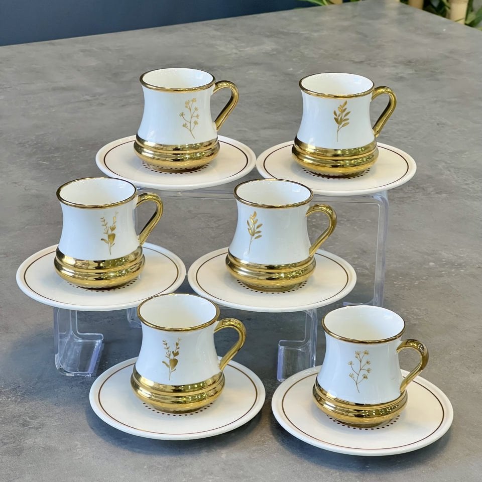 Lüx Porselen 6 Lı Almond Fincan Takımı