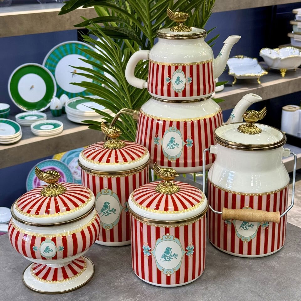 Bellisima 5 Parça Emaye Mutfak Seti