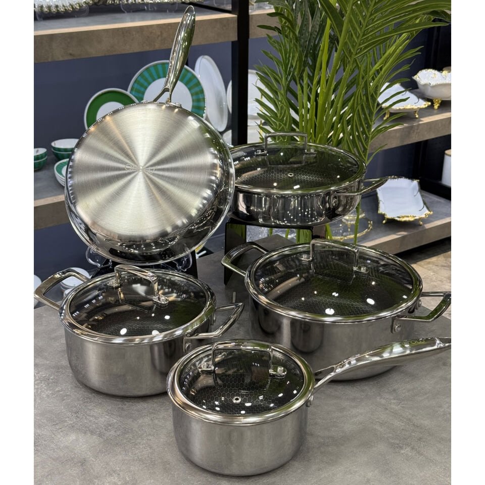 Arow Thermo Steel 9 Parça Tencere Seti