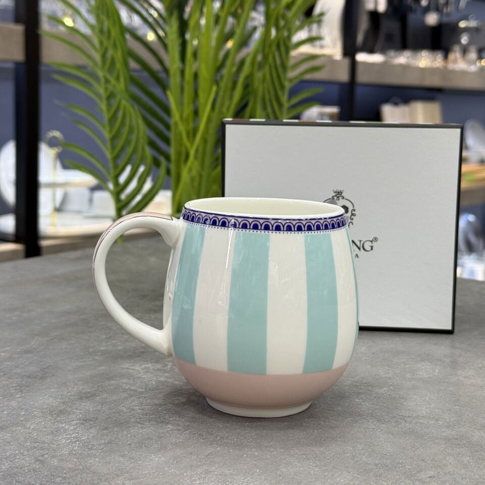 Kutulu Büyük Renkli Porselen Kupa 500 Ml