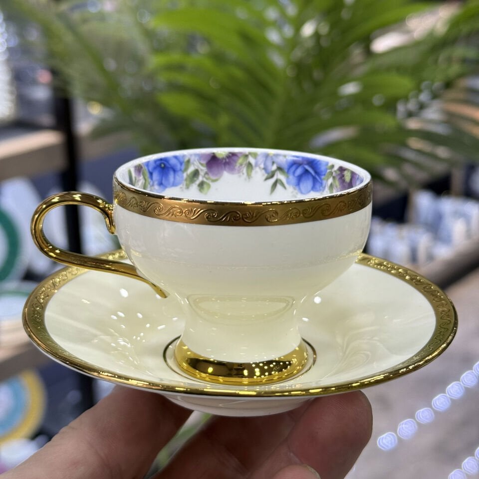 Lüx Porselen Dabria 6 Lı Fincan Takımı Krem