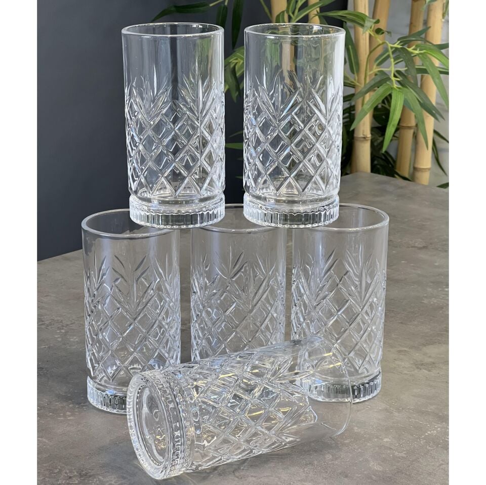 Arow Santo 6 Lı Cam Meşrubat  Bardak 460 Ml