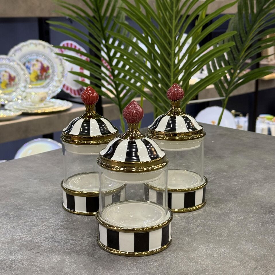 Seri Sonu 0357  3 lü Baharat Kavanozu