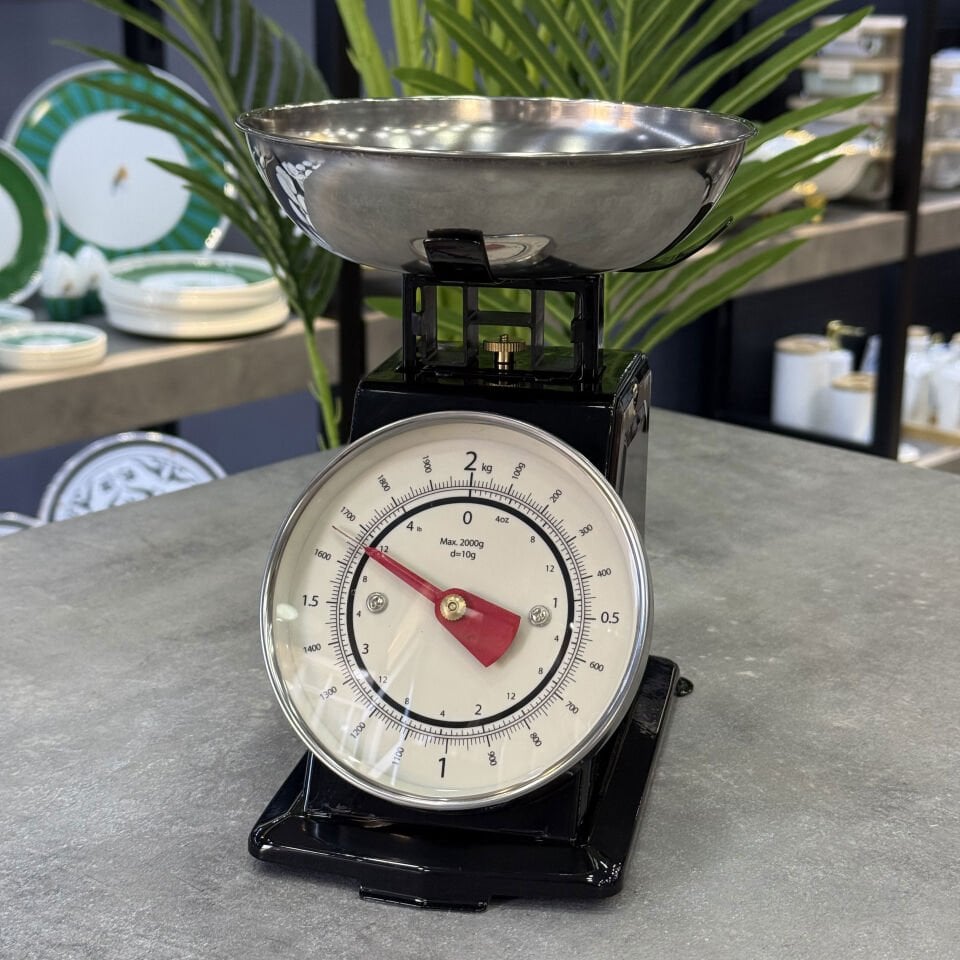 Kaseli Hassas Mutfak Terazisi SİYAH GÜMÜŞ