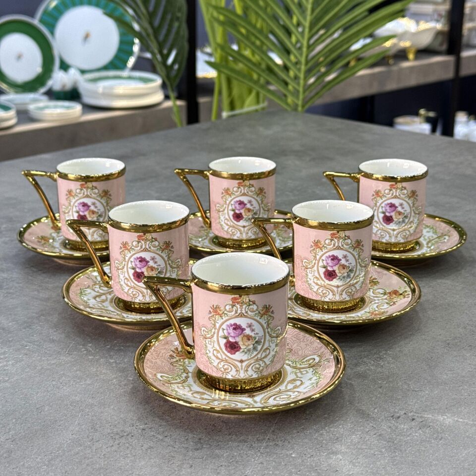 Castiel 6 Lı Fincan Takımı Pembe