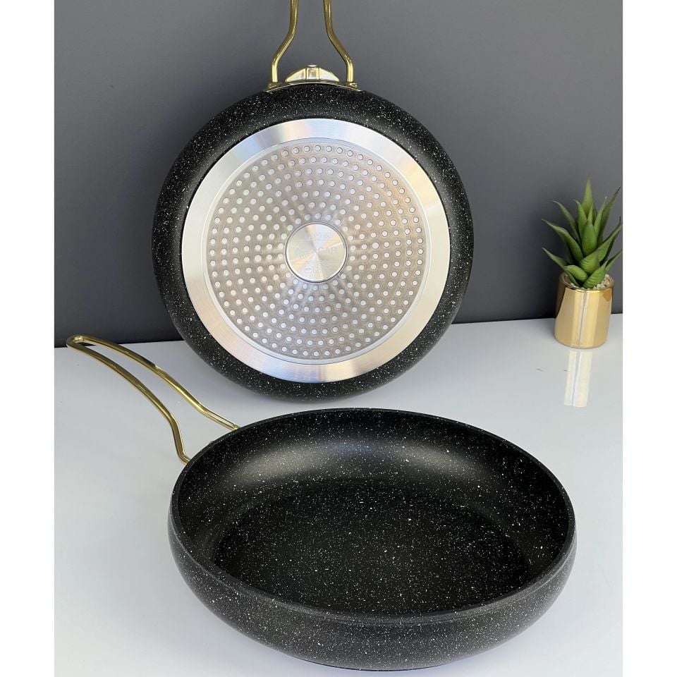 Döküm 28 Cm İndüksiyon Tabanlı Tek Kulplu Tava