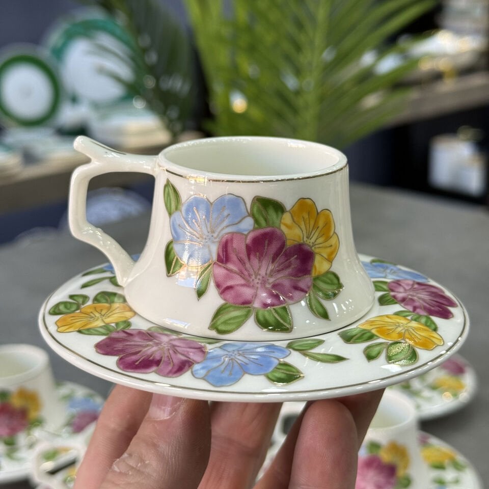 Lüx Porselen 6 Lı Rosson Fincan Takımı