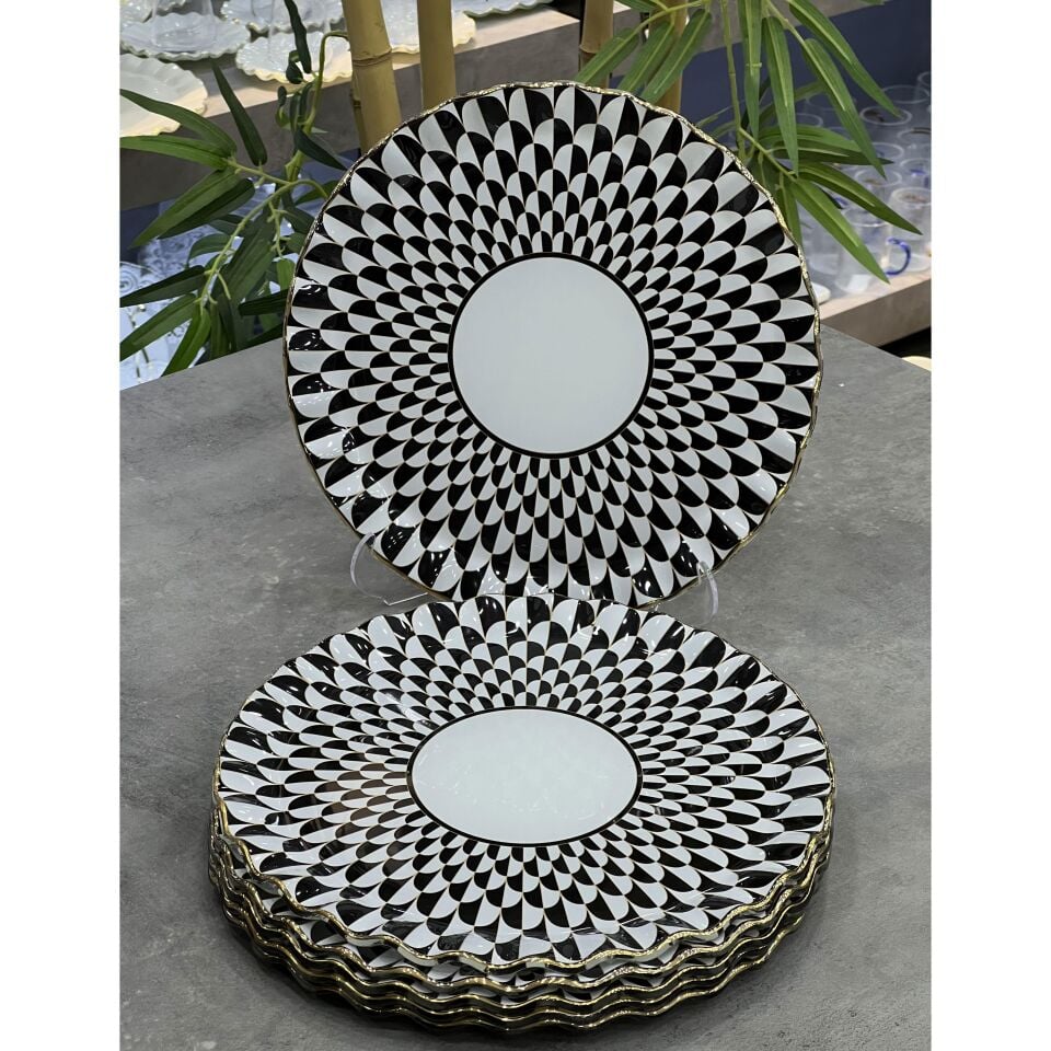 Seri Sonu 0192 Destina Lüx Cam 6 Lı Servis Tabak 26 Cm