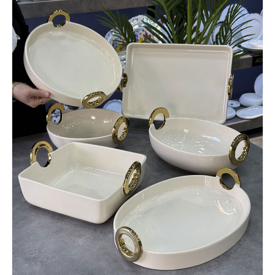 Bonaway 6 Parça Gold Servis Sunum Takımı