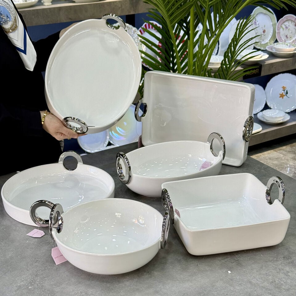 Bonaway 6 Parça Gümüş Servis Sunum Takımı