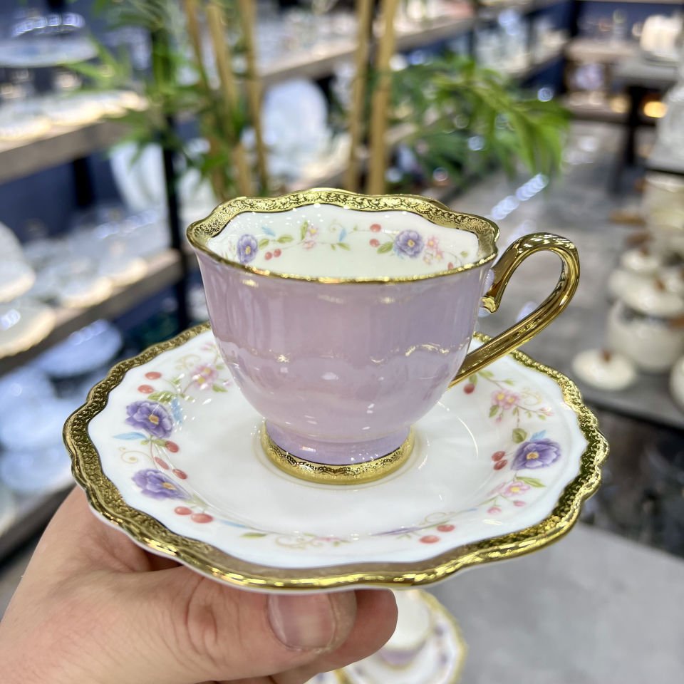 Lüx Porselen Royking Bone China 6 Lı Fİncan Takımı Lila