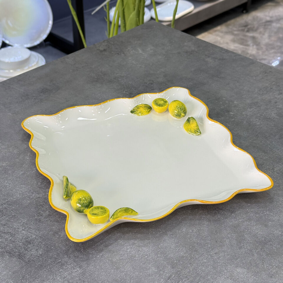 İtalyan Stil Kare Retro Limon Servis