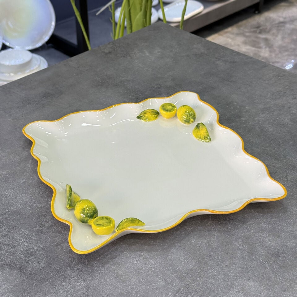 İtalyan Stil Kare Retro Limon Servis