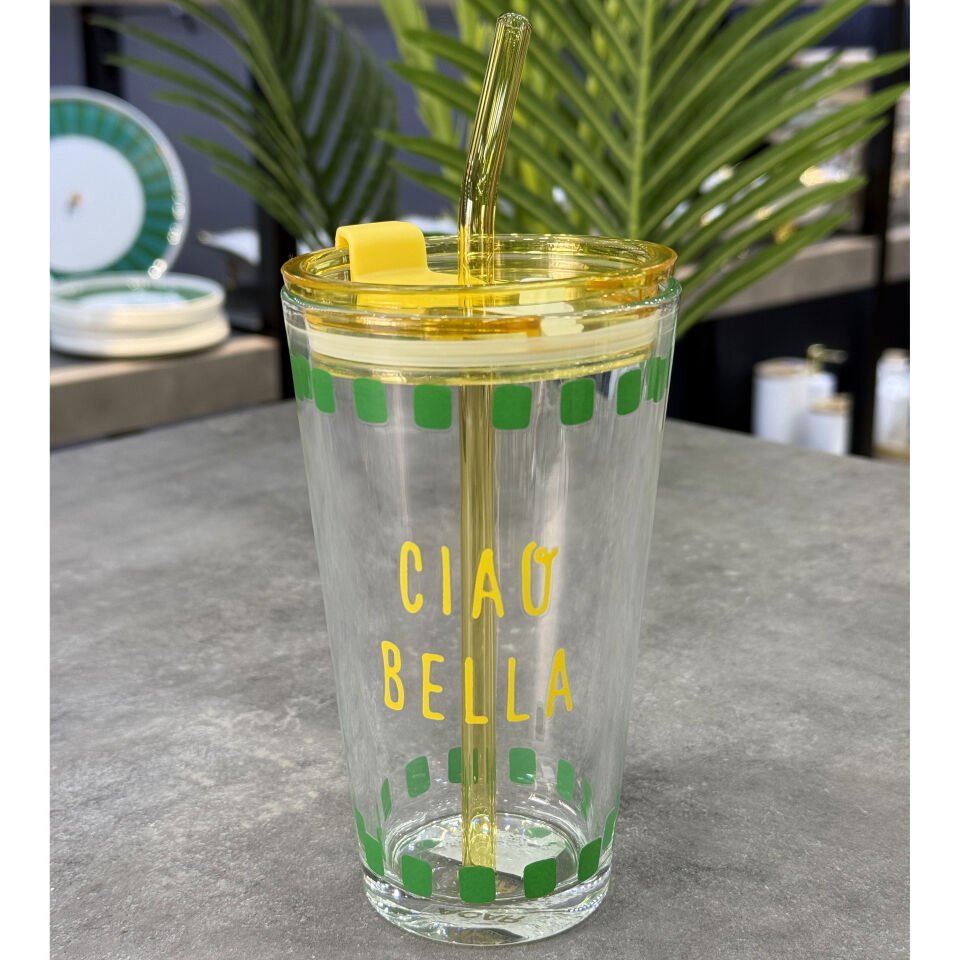 Vicenza Pipetli Bardak 400Ml Sarı