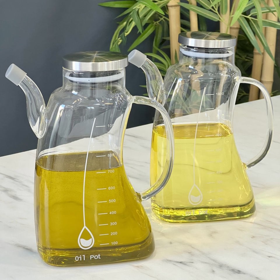 Lüx Borosilikat Cam 1000 Ml 2 Li Yağlık Seti