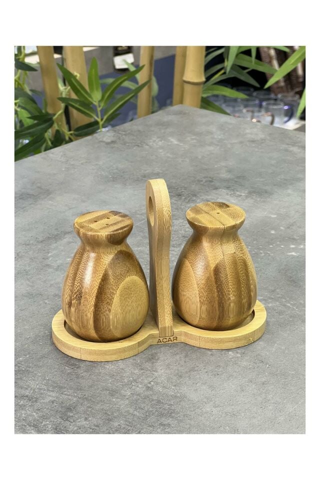 Lüx Bambu 2 Li Tuzluk Takımı