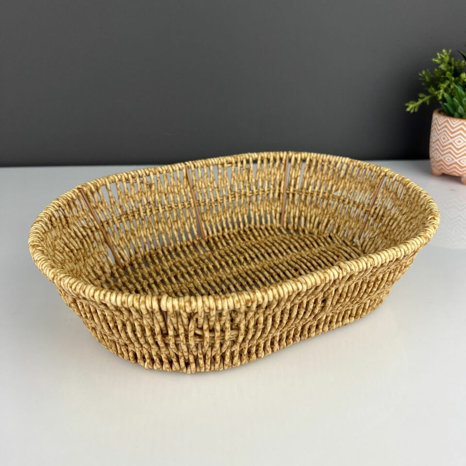 Lüx Rattan Oval Ekmeklik