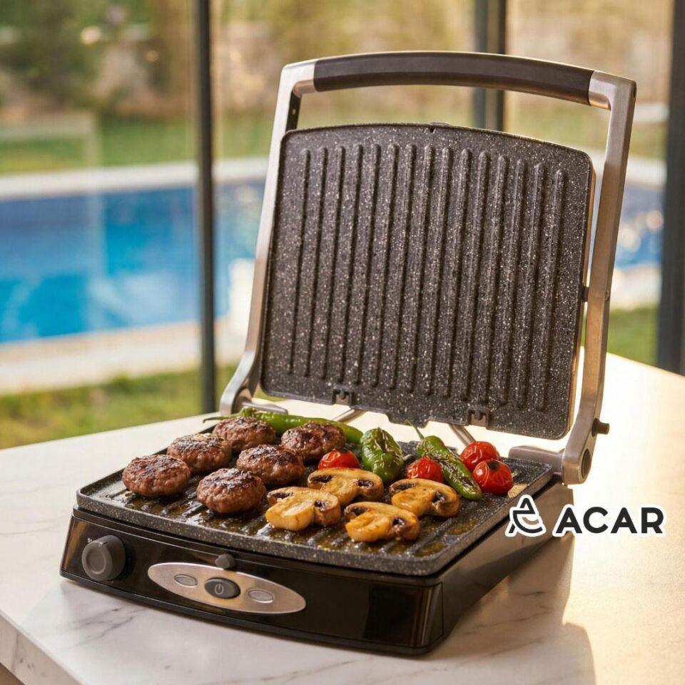Ultimate Pro Pressio Izgara Ve Tost Makinesi İnox - 2000 W