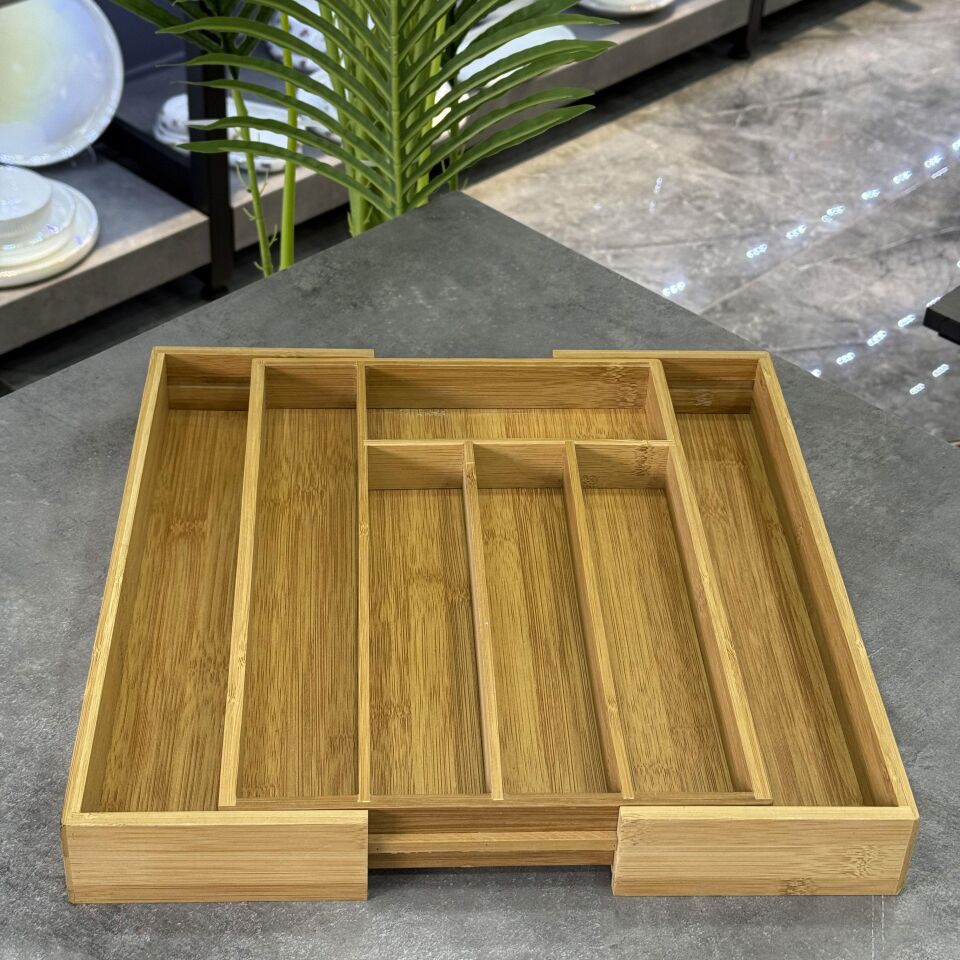 Seri Sonu 0404 Bambu Çekmece İçi Katlanabilir Kaşıklık (defolu)