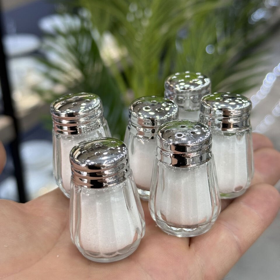 Mini Yuvarlak 6 Lı Tuzluk Gümüş