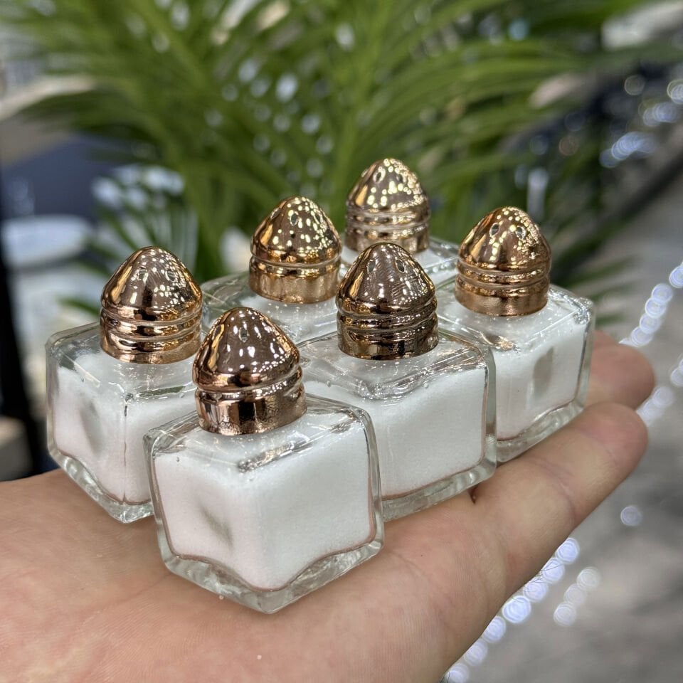 Mini Kare 6 Lı Tuzluk Bronz