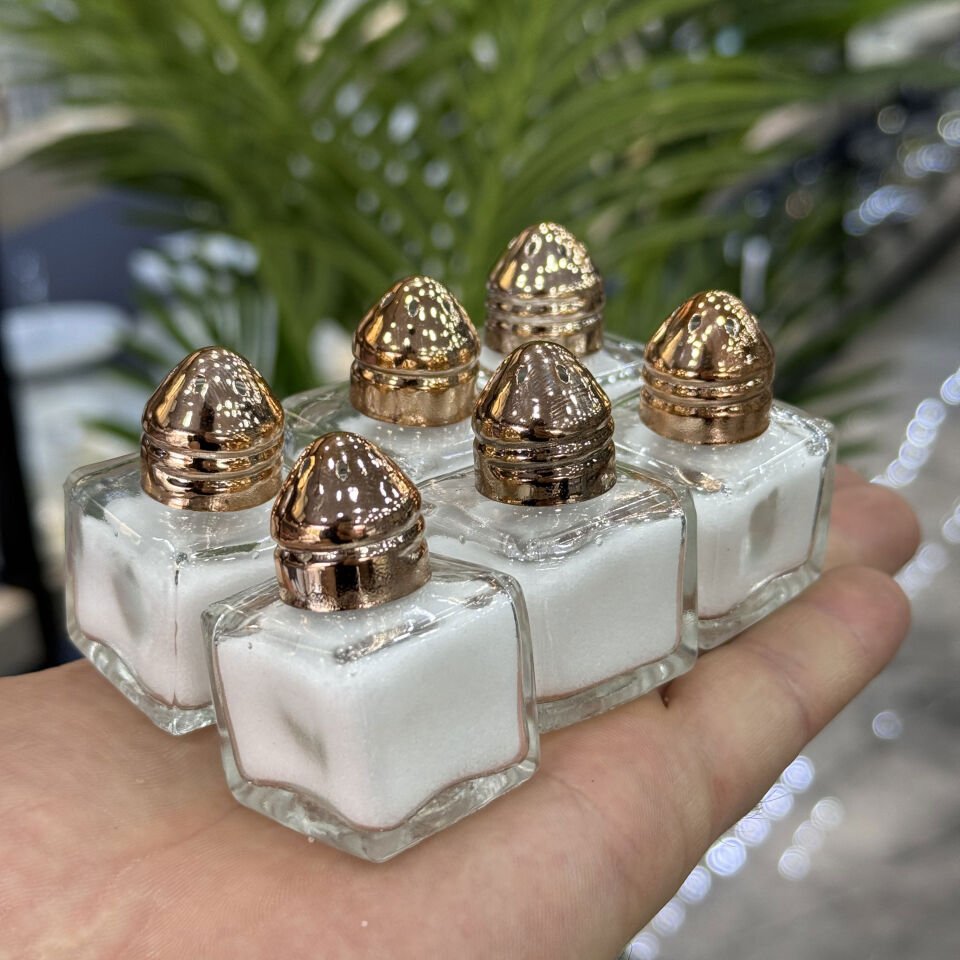 Seri Sonu Mini Kare 6 Lı Tuzluk Bronz