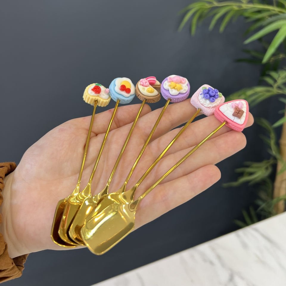 6 Lı Cupe Cake Tatlı Kaşığı V4