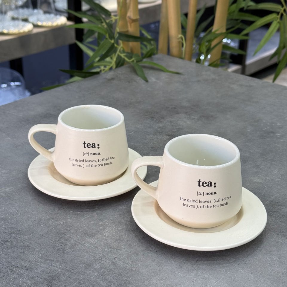 Blush Seri Lüx 2 Li Çay Fincanı Krem