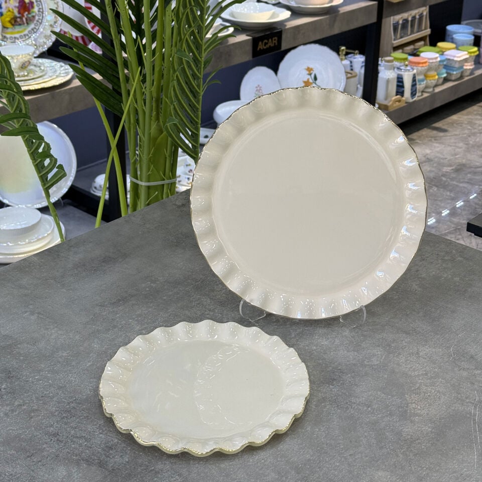 Seri Sonu 0487 2 Parça Solid Krem Tabak
