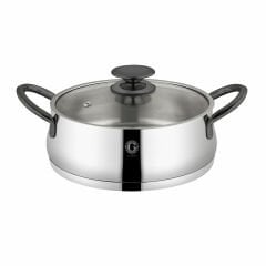 Glore Messina 8 Parça Çelik Tencere Seti - Füme