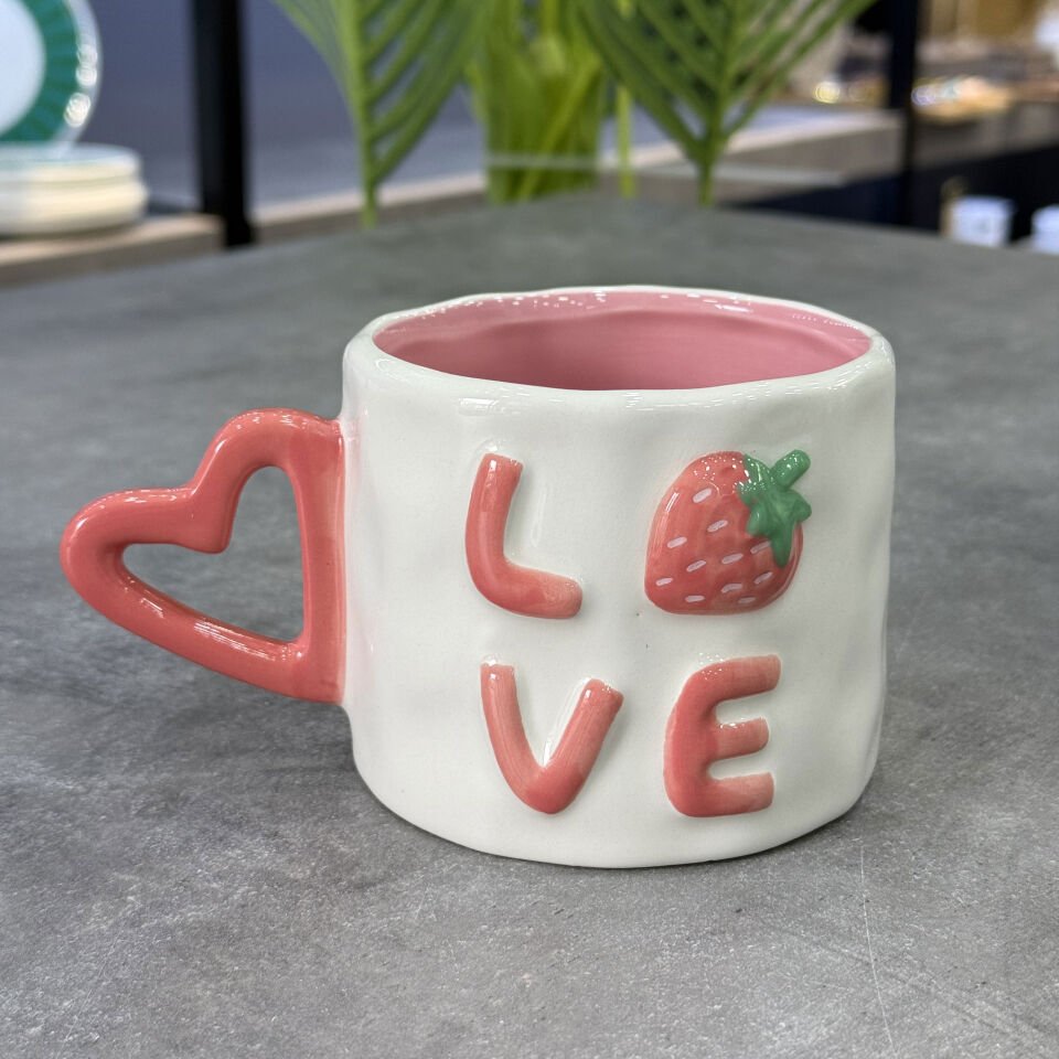 Lüx Porselen Heart Kupa