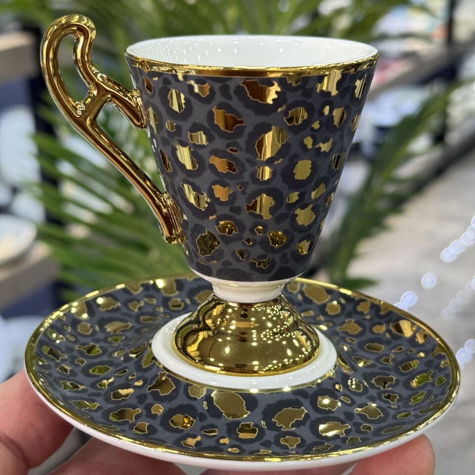 Taliana Gold Gri 6 Lı Porselen Fincan Takımı